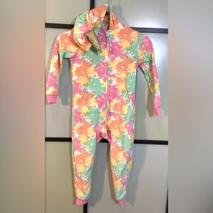 Extremely Me fleece Unicorn pajama one piece. Size 4